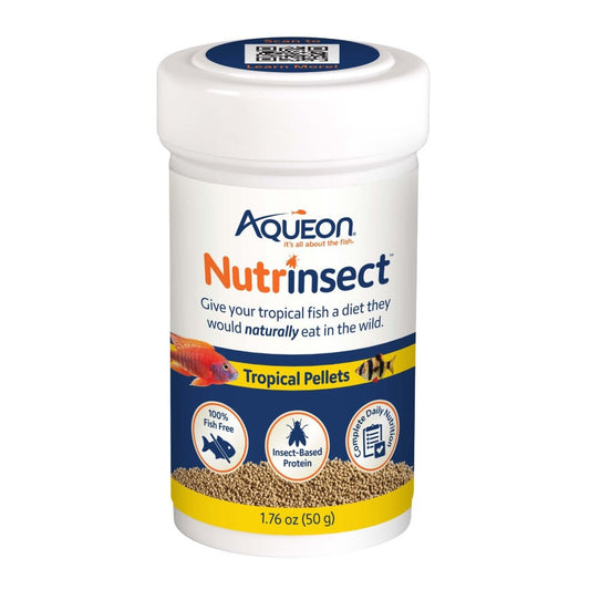 Aqueon Nutrinsect Fish-Free Fish Food Tropical Pellets 1ea/1.76 oz