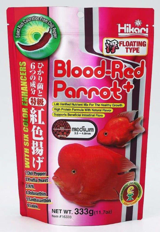 Hikari USA Blood-Red Parrot+ Floating Fish Food 1ea/11.7 oz, MD