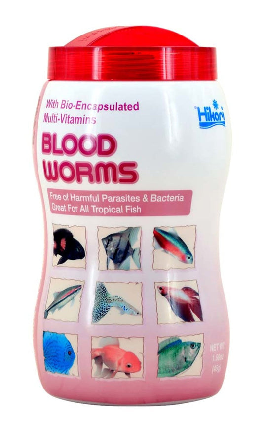 Hikari USA Bio-Pure Bloodworms Freeze Dried Fish Food 1ea/1.58 oz