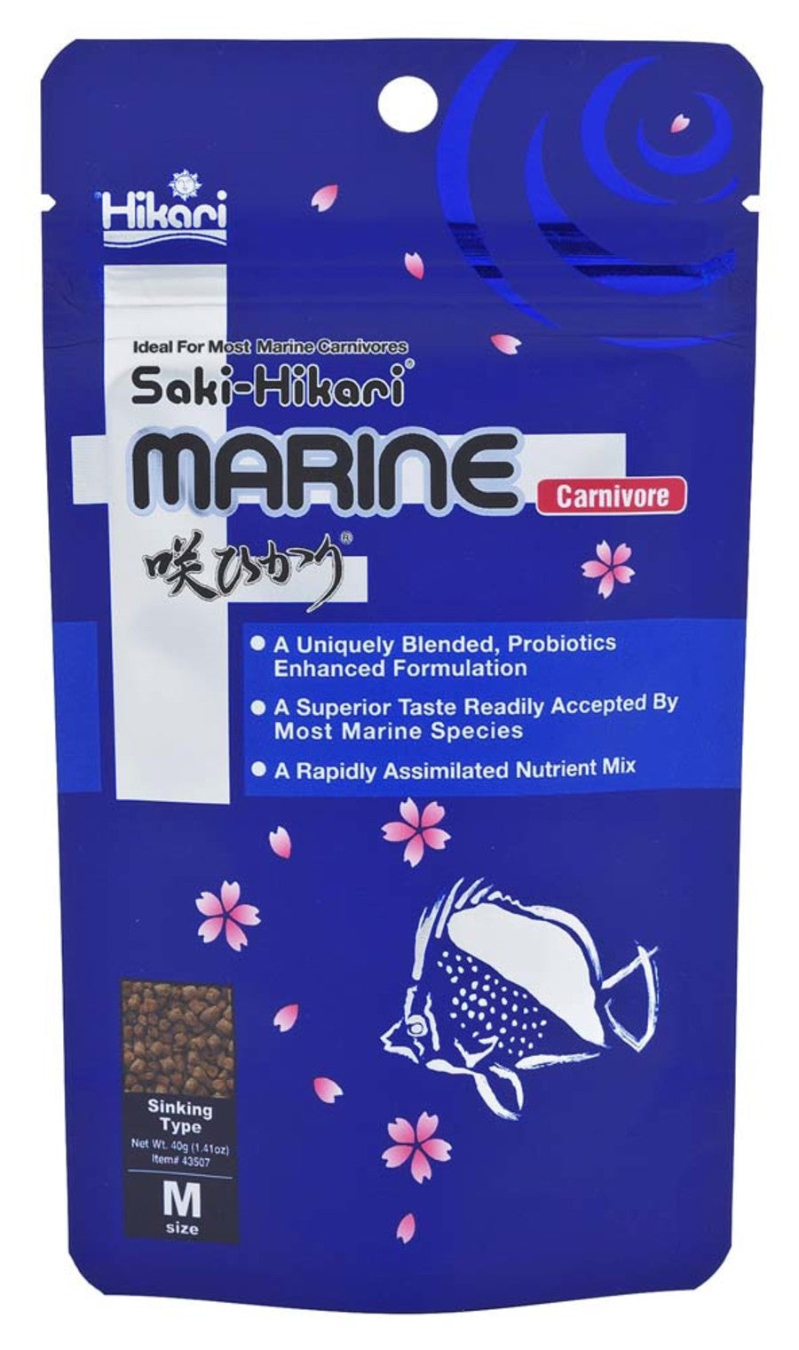 Hikari USA Saki-Hikari Marine Carnivore Pellets Fish Food 1ea/1.41 oz, MD