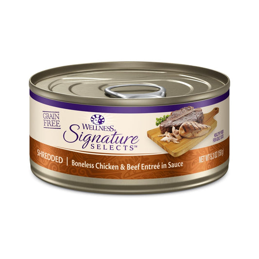 Wellness Cat Core Signature Select Shredded Chicken Beef Entrée 5.3oz. (Case of 12)