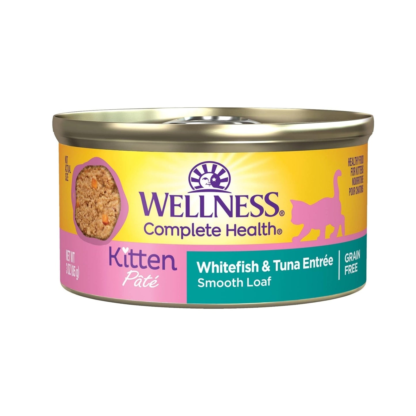 Wellness Complete Health Kitten Whitefish Tuna Pate 3oz. (Case of 24)