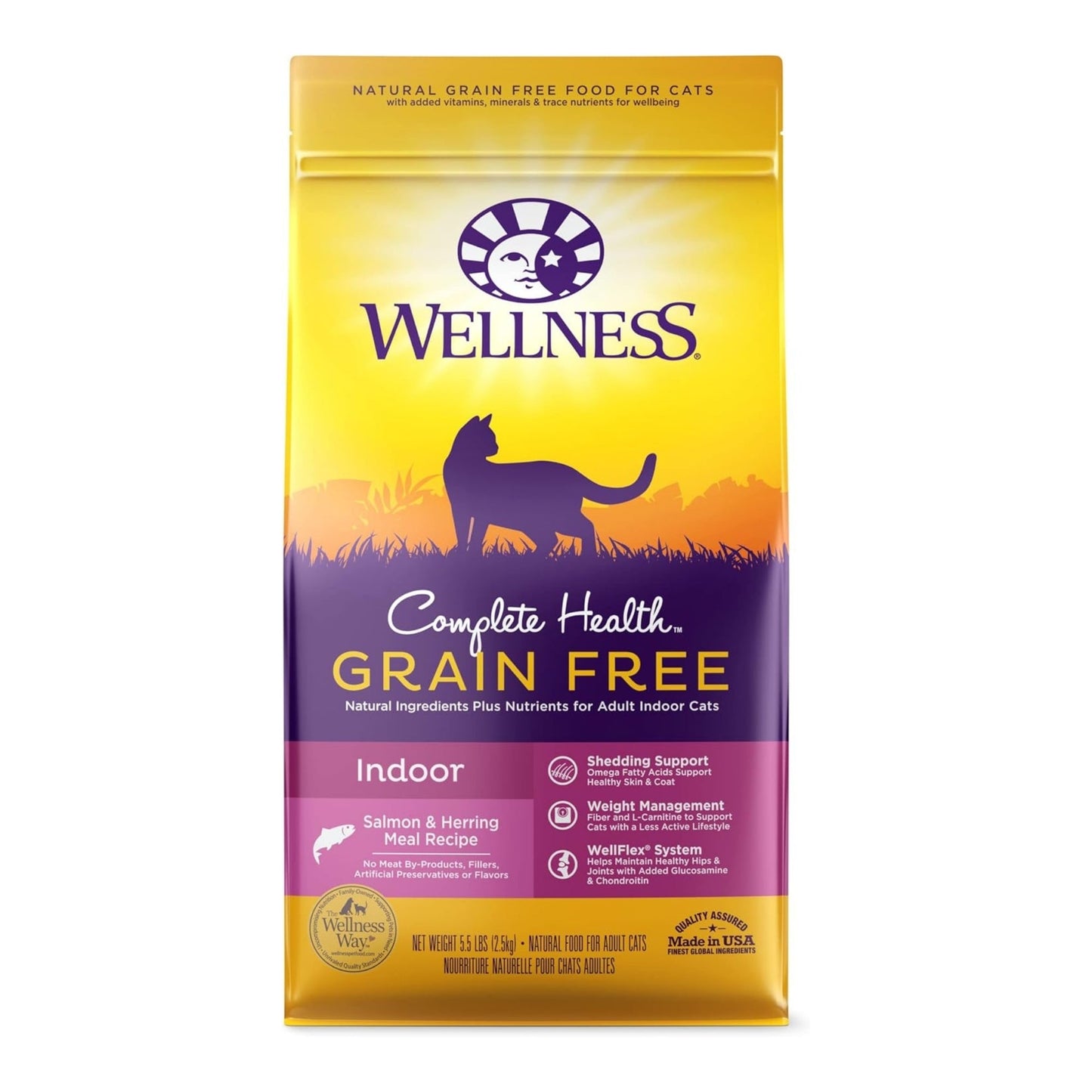 Wellness Cat Complete Health Grain-free Indoor Salmon Herring 5.5Lb Adult