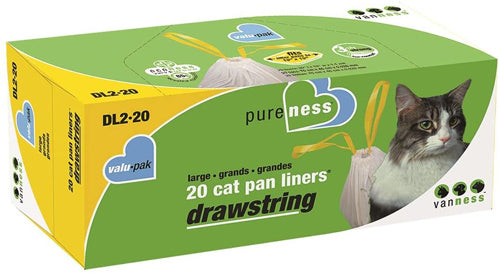 Van Ness Plastics Cat Pan Liner White 1ea/LG, 12 ct