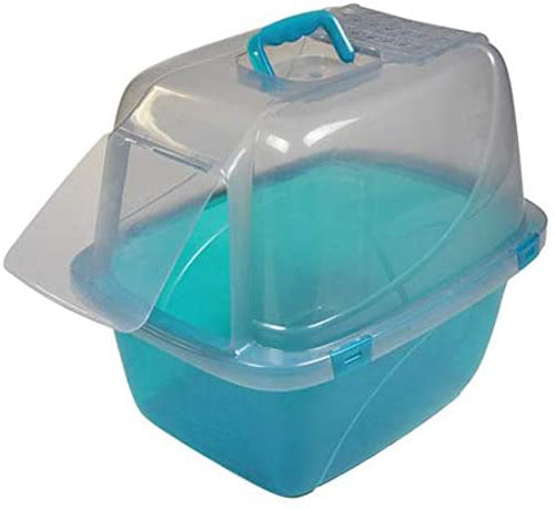 Van Ness Plastics Translucent Enclosed Cat Litter Box Blue 1ea/Extra-Giant