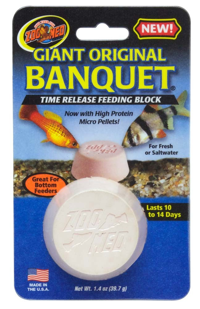 Zoo Med Original Banquet Fish Feeding Block 1ea/1.4 oz, Giant