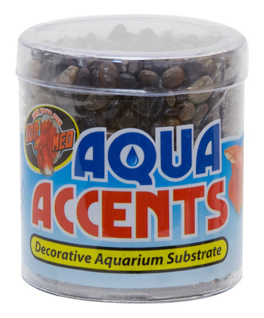 Zoo Med Aqua Accents River Pebbles Dark 1ea/8 oz