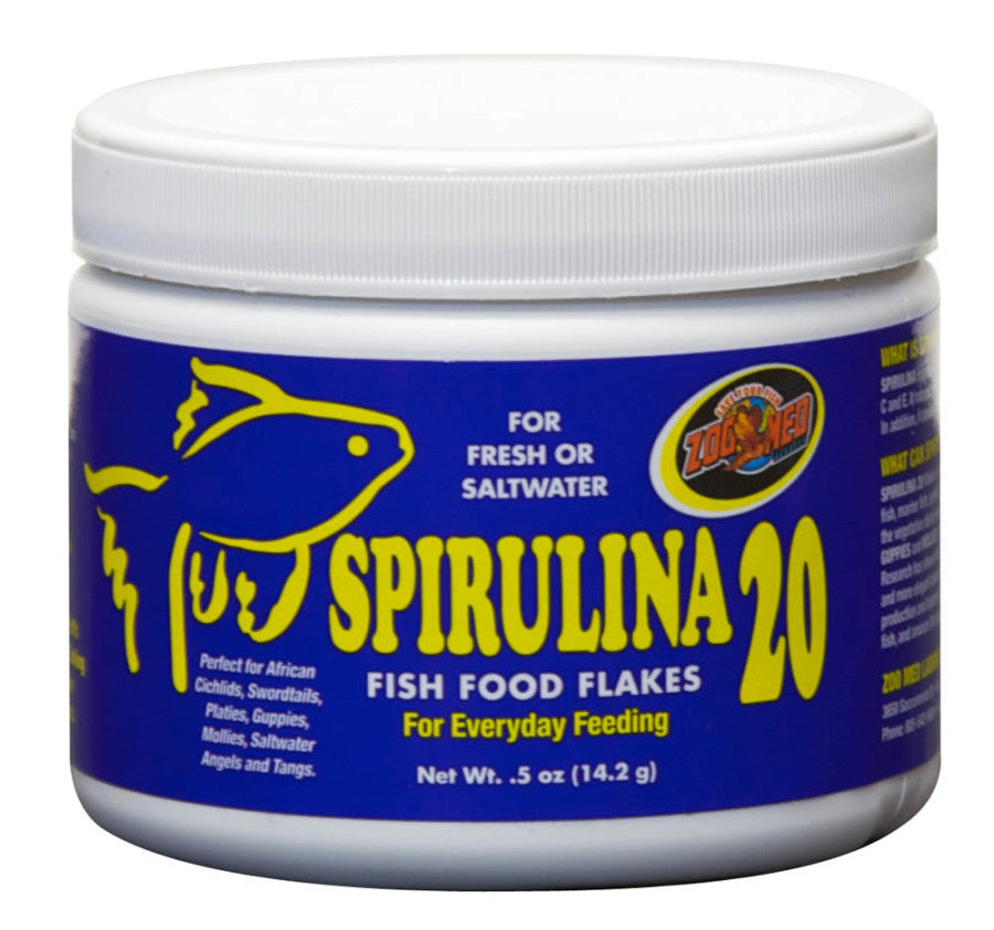 Zoo Med Spirulina 20 Flakes Fish Food 1ea/0.5 oz