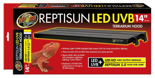 Zoo Med ReptiSun T5 LED UVB Terrarium Hood 1ea/14 in