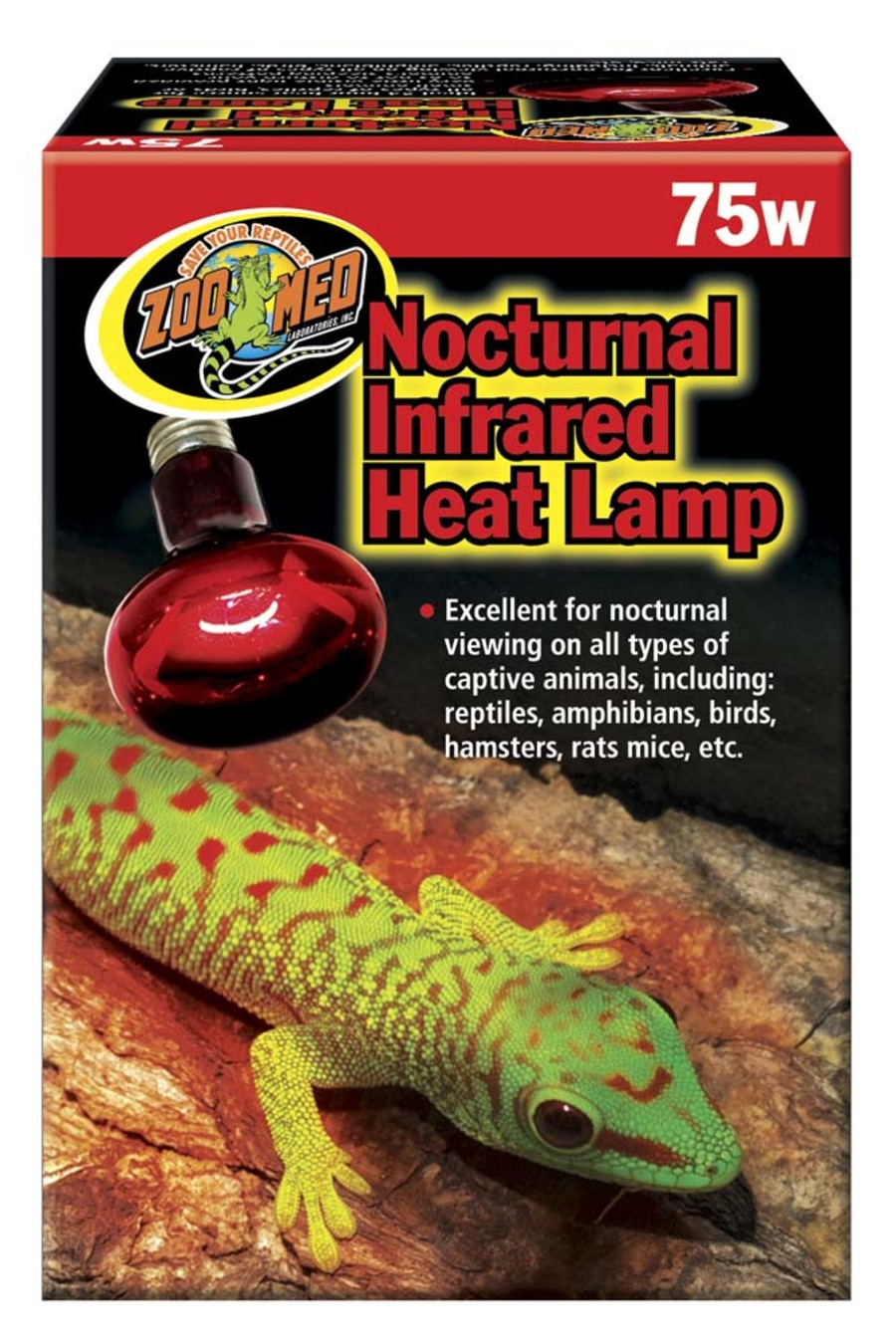 Zoo Med Nocturnal Infrared Heat Lamp 1ea/75 W