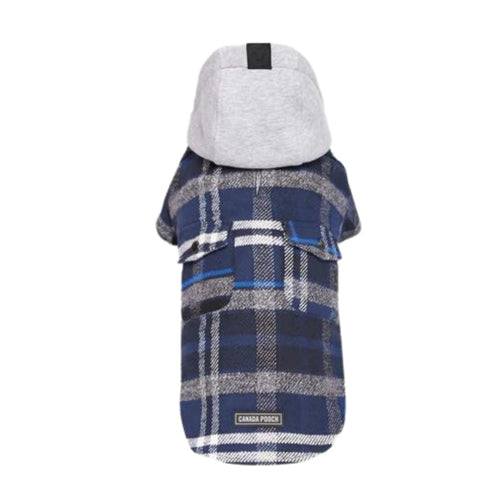 Canada Pooch Dog The Shacket - Blue Plaid 10