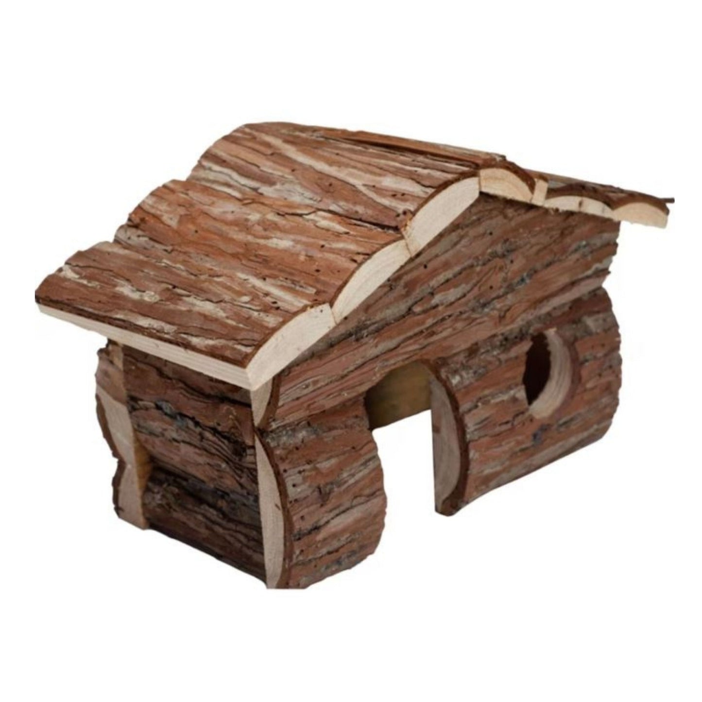 A E Cages Nibbles Log Cabin Small Animal Hut Brown; 1ea-MD