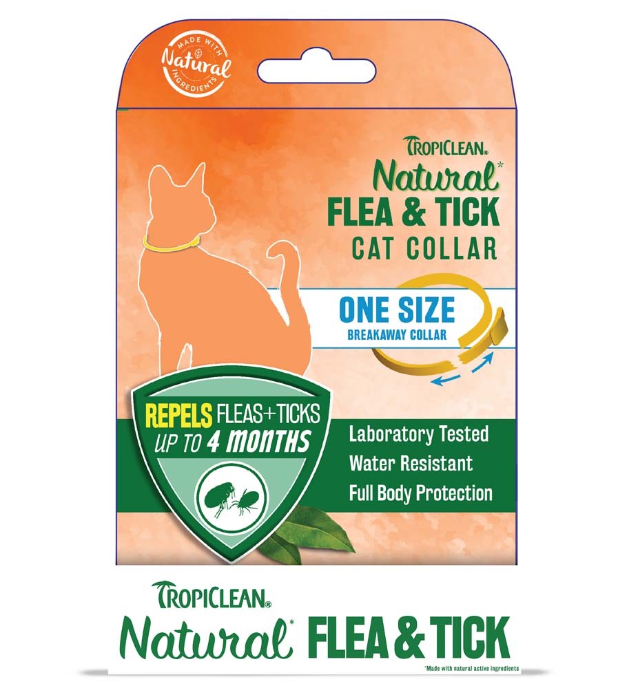 TropiClean Natural Flea & Tick Cat Collar Counter Display 1ea/One Size, 6 pk