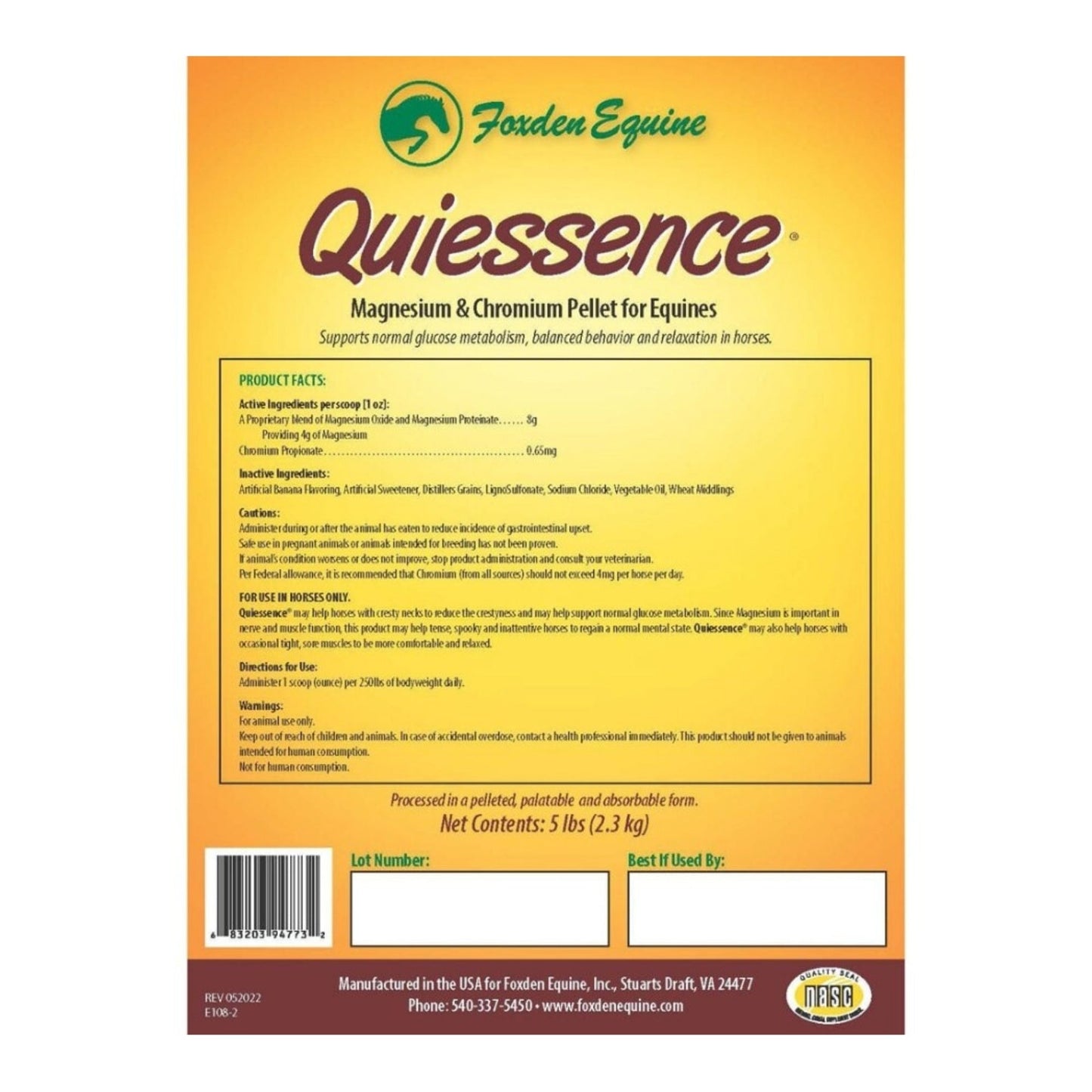 Quiessence Magnesium & Chromium Pellets 5lbs.