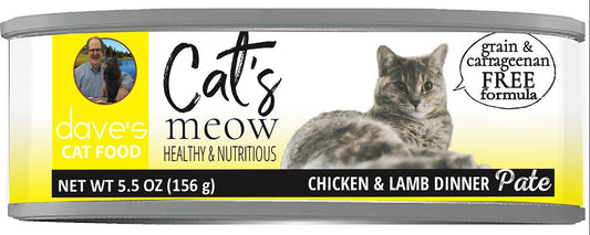 Dave's Pet Food Cat's Meow Chicken with Lamb Dinner 5.5oz. (Case of 24)