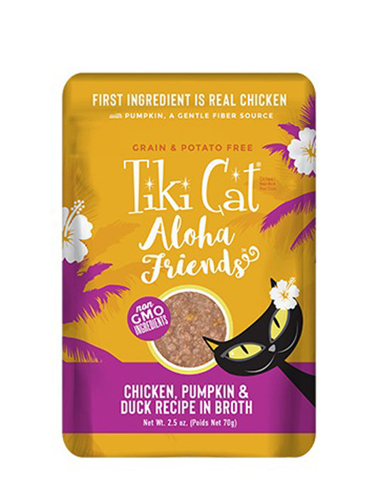 Tiki Pets Cat Aloha Chicken Pumpkin Duck 2.5oz. (Case of 12)