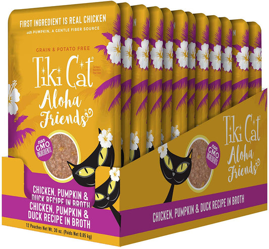 Tiki Pets Cat Aloha Chicken 2.5Oz Pouch Variety Pack (Case Of 12)