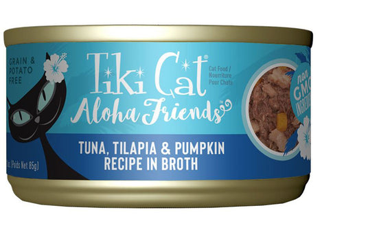 Tiki Pets Cat Aloha Friends Tuna, Tilapia & Pumpkin 3oz. (Case Of 12)