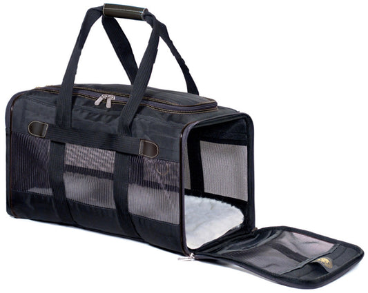 Sherpa's Pet Trading Company Original Deluxe Pet Carrier Black 1ea/MD