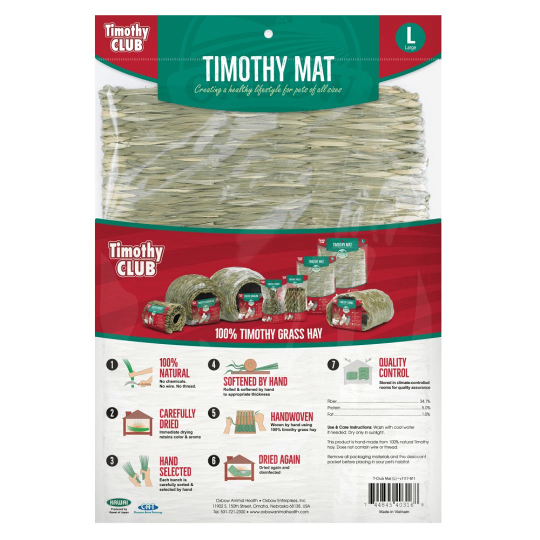 Oxbow Animal Health Timothy CLUB Timothy Hay Small Animal Mat 1ea/LG