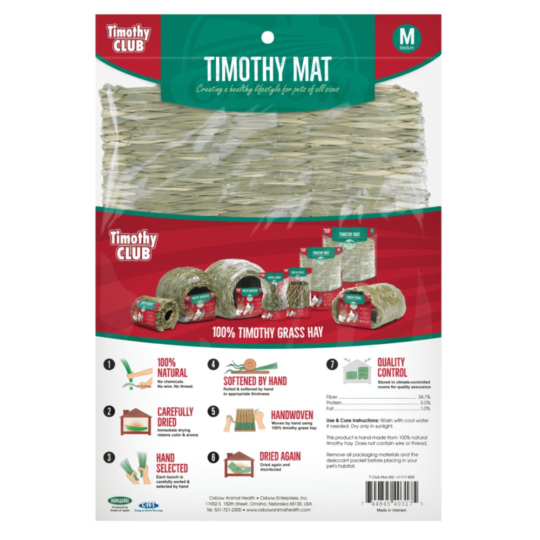 Oxbow Animal Health Timothy CLUB Timothy Hay Small Animal Mat 1ea/MD