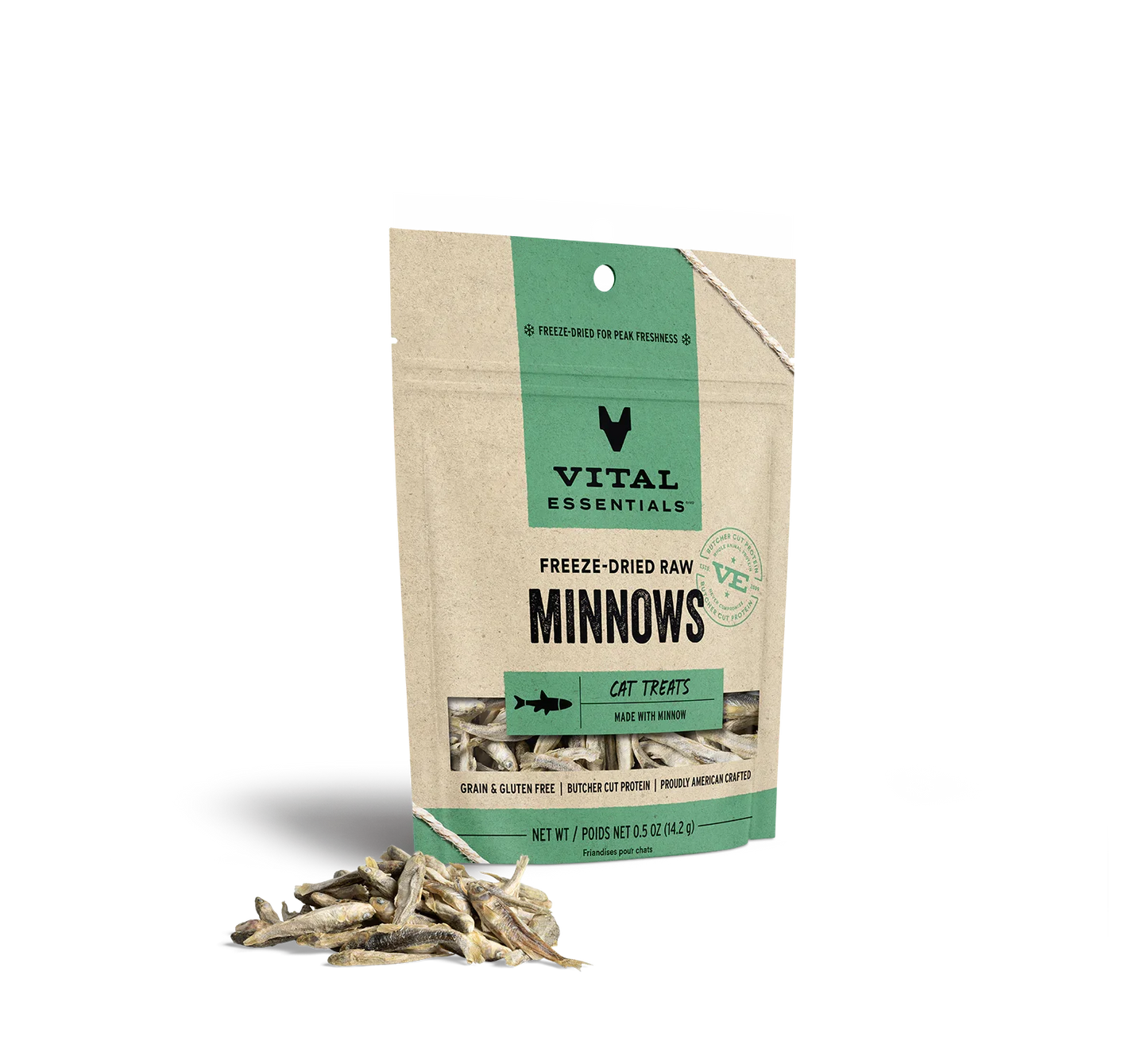 Vital Essentials Cat Freeze-Dried Treat Minnows 0.5oz.