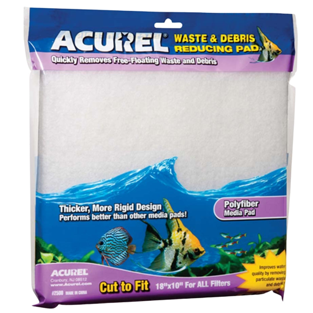 Acurel Cut to Fit Poly Fiber Filter Media Pad White 1ea/18 In X 10 in