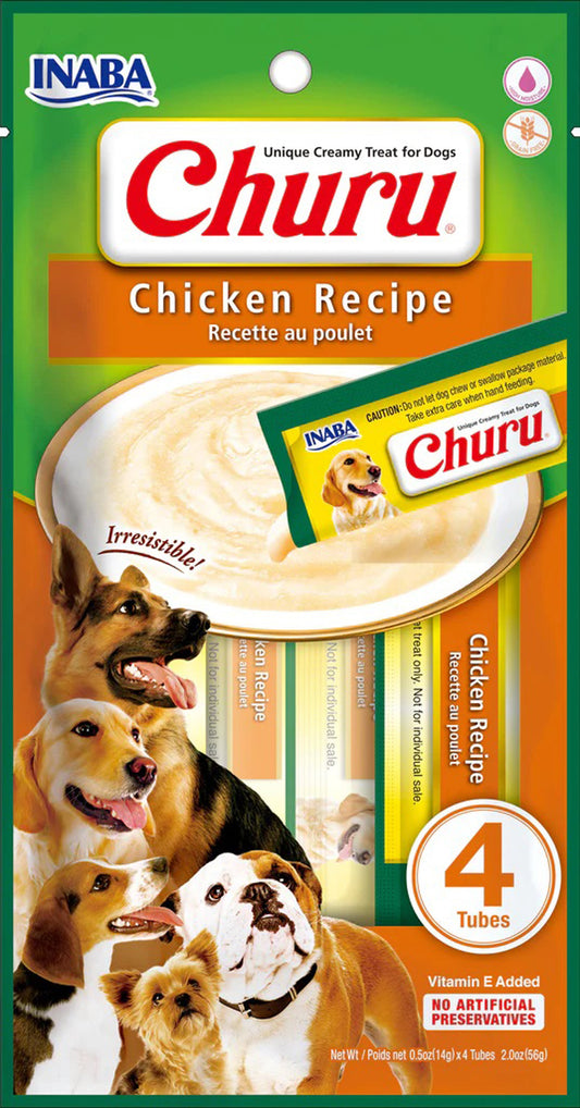 **Inaba Dog Churu Tubes Chicken 2oz. (6 Count)