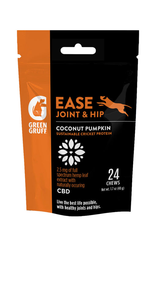 Green Gruff Ease Joint & Hip PLUS CBD Dog Supplements 1ea/24 ct