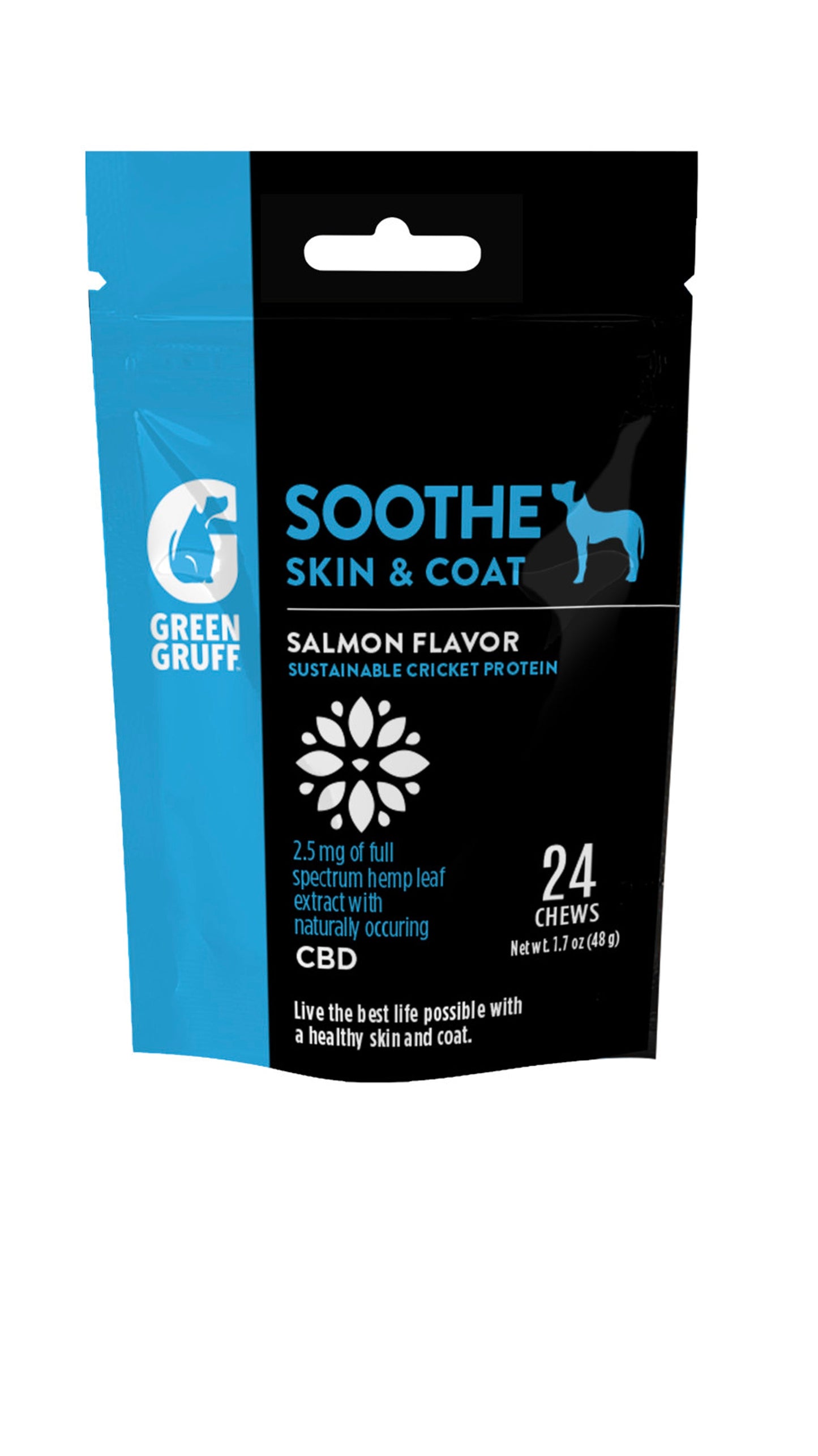 Green Gruff Soothe Skin & Coat PLUS CBD Dog Supplements 1ea/24 ct