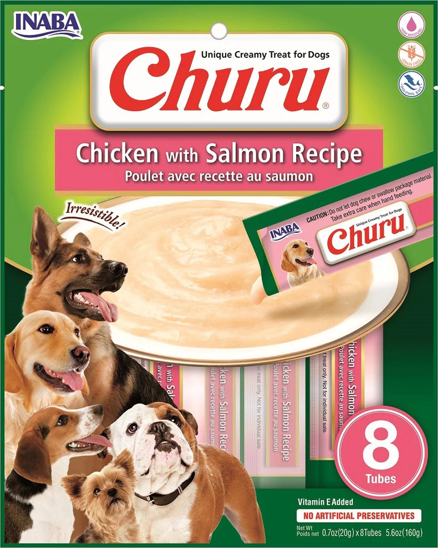 **Inaba Dog Churu Chicken Salmon 5.6oz. (6 Count)