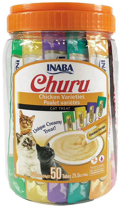 **Inaba Cat Churu Chicken 50Ct Jar