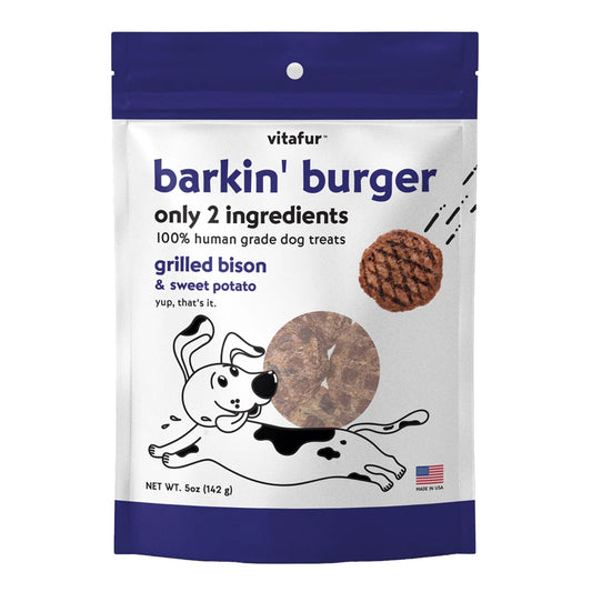 Vitafur Barkin Burger Dog 5oz. Grilled Bison Sweet Potato