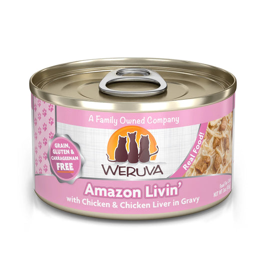 Weruva Cat Nine Liver with Chicken and Chicken Liver in Gravy 3oz. (Case of 24)