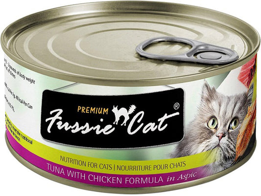 **Fussie Cat Premium Tuna Chicken In Aspic 2.82oz. (Case of 24)