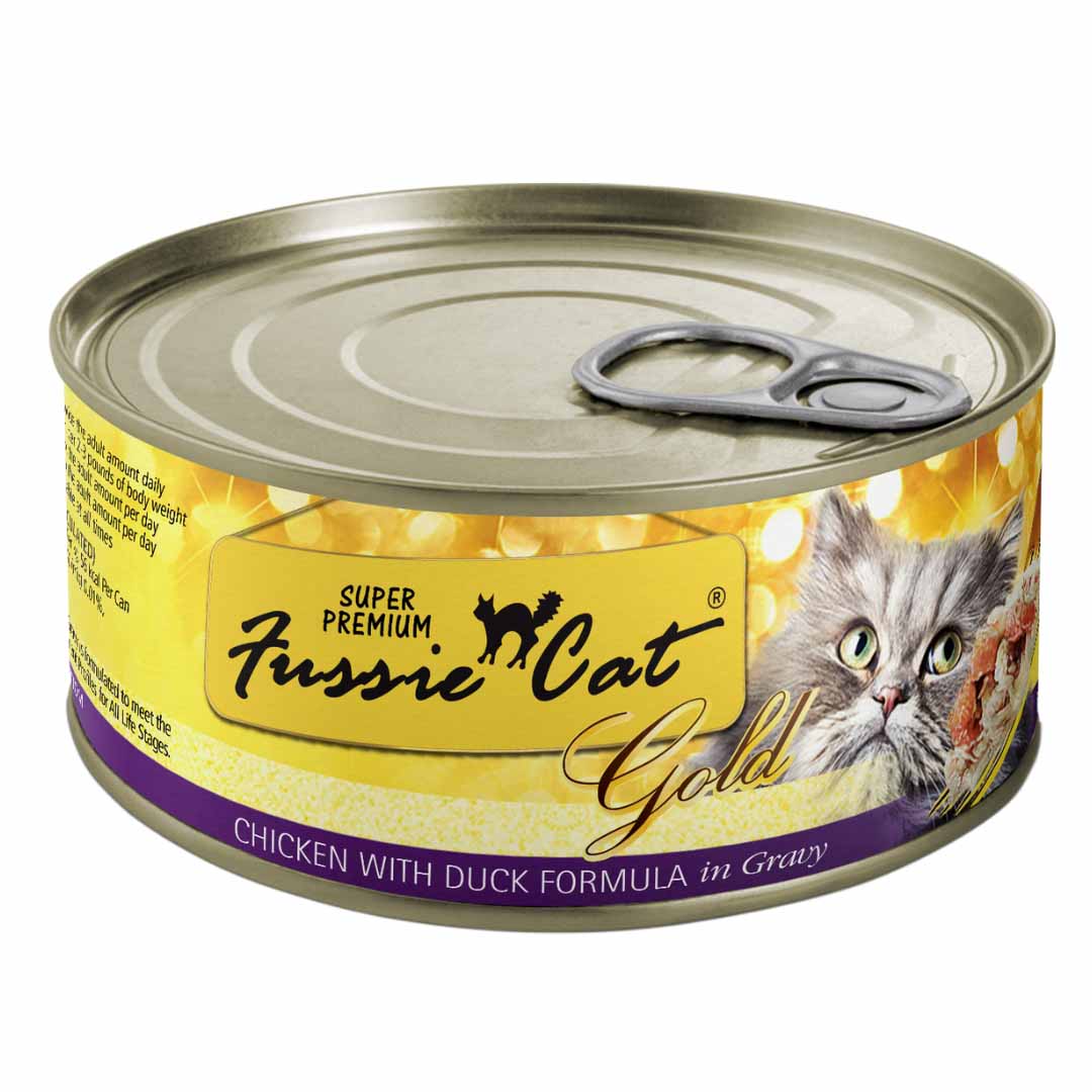 **Fussie Cat Gold Chicken Duck Gravy 2.82oz. (Case of 24)