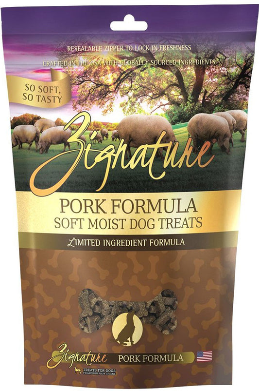 **Zignature Dog 4oz. Pork Soft Moist Treat