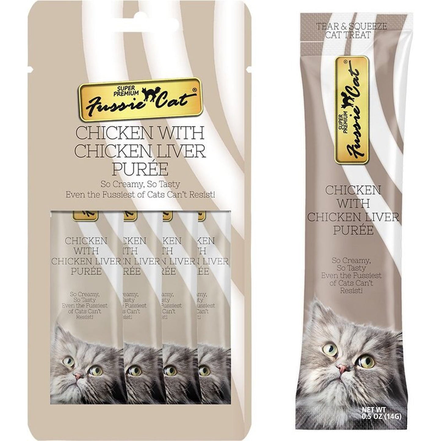 **Fussie Cat Puree Chicken Wl Liver 2oz/18count