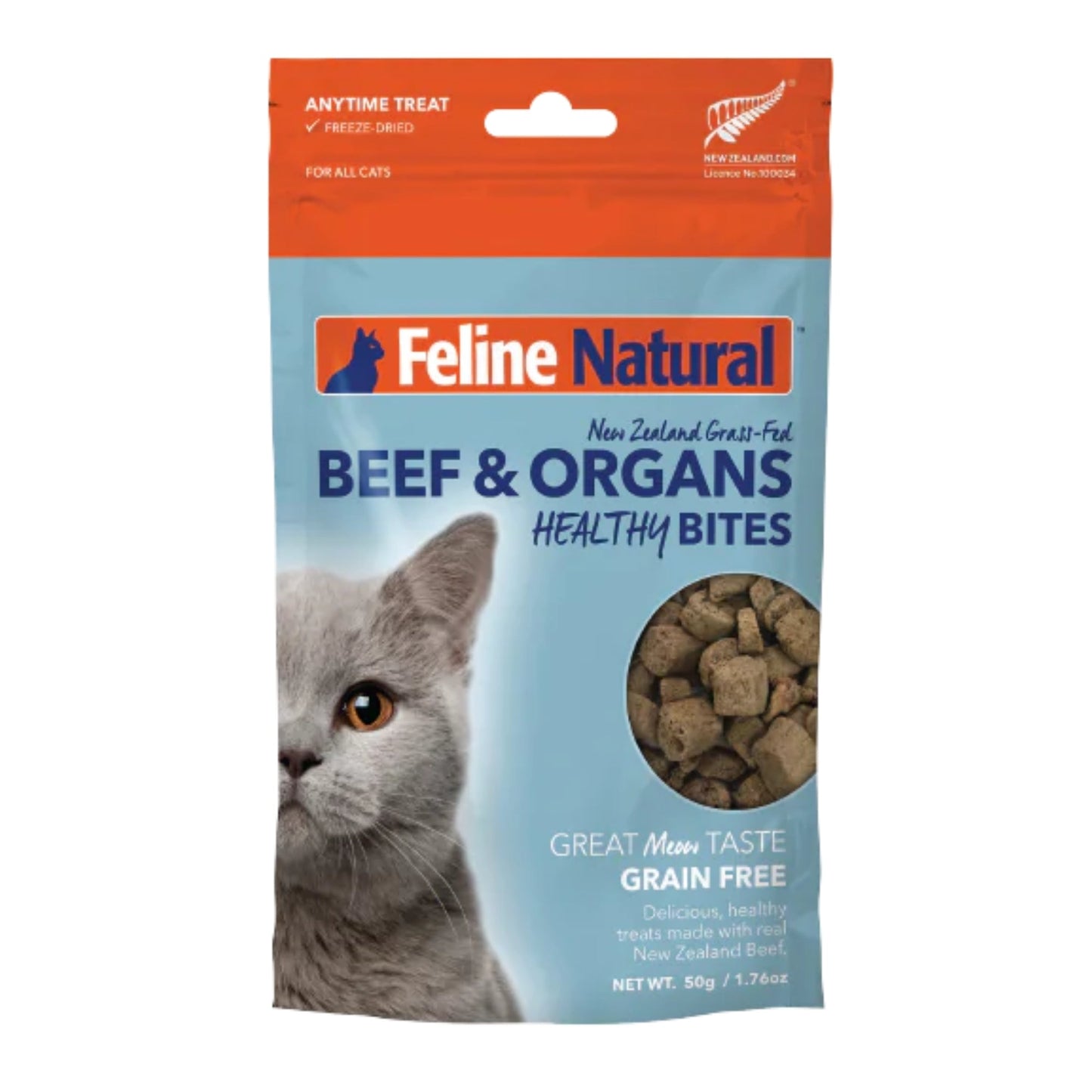 Feline Natural Cat Freeze-Dried Healthy Bites Beef 1.76oz.