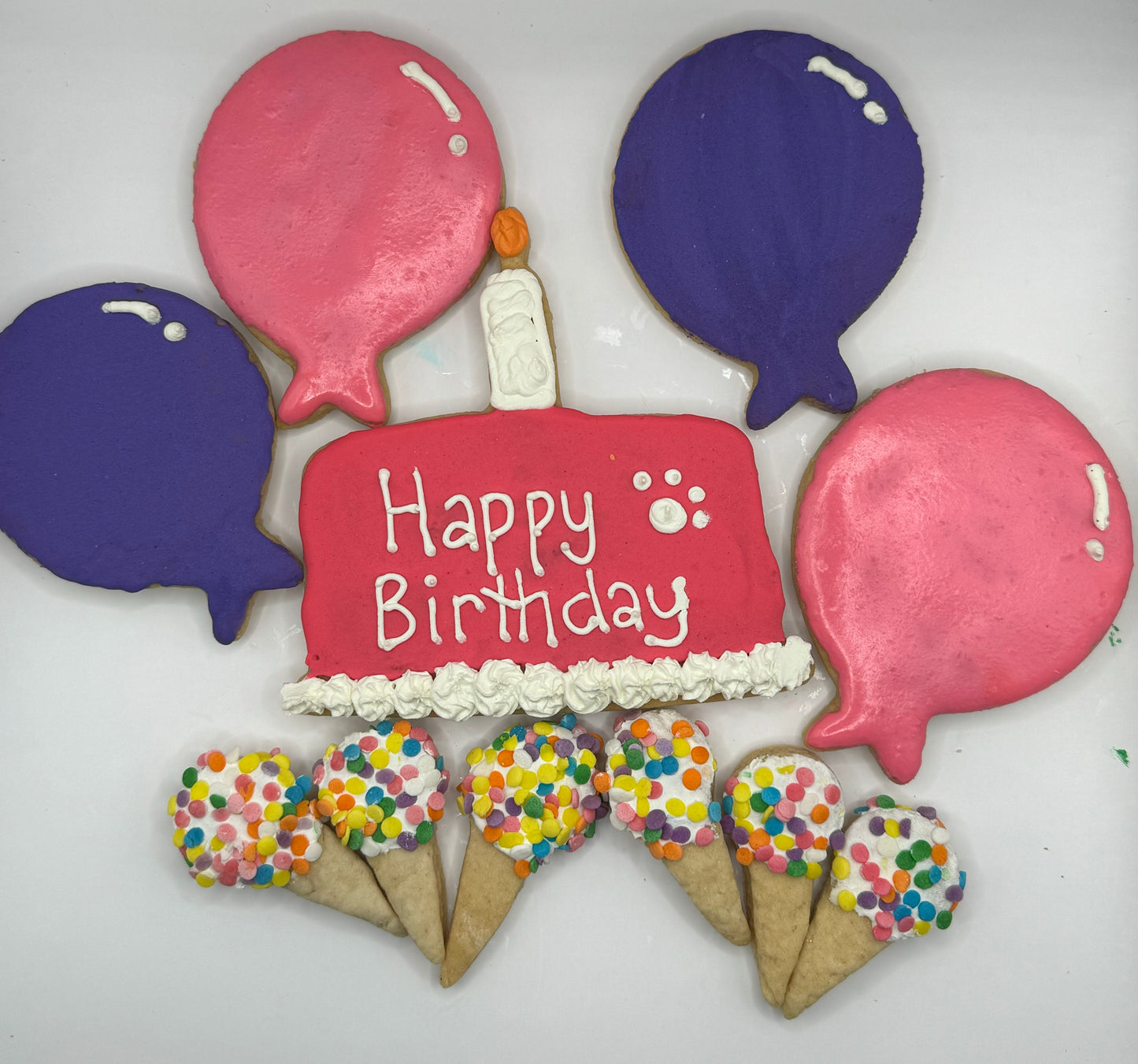 Happy Birthday Treat Platter (pink/purple)