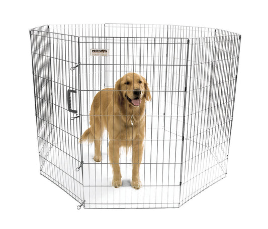 Precision Pet Products Exercise Pen Silver 1ea/42 in